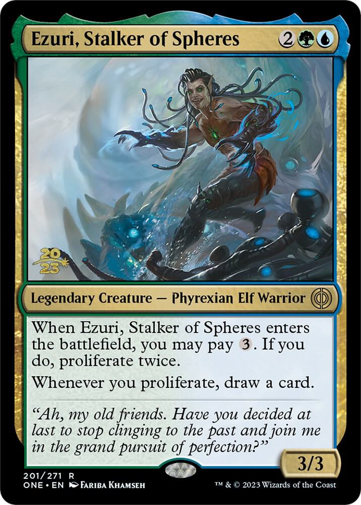Ezuri, Stalker of Spheres 201 card from Prerelease Cards
