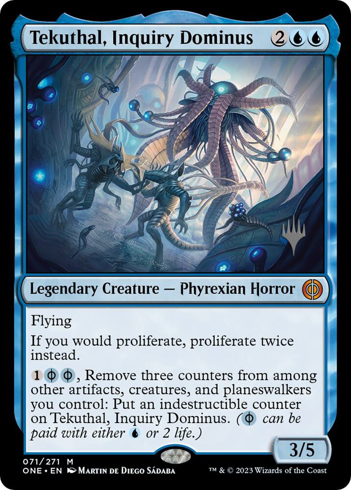 Tekuthal, Inquiry Dominus 71 card from Promo Pack: Phyrexia: All Will Be One