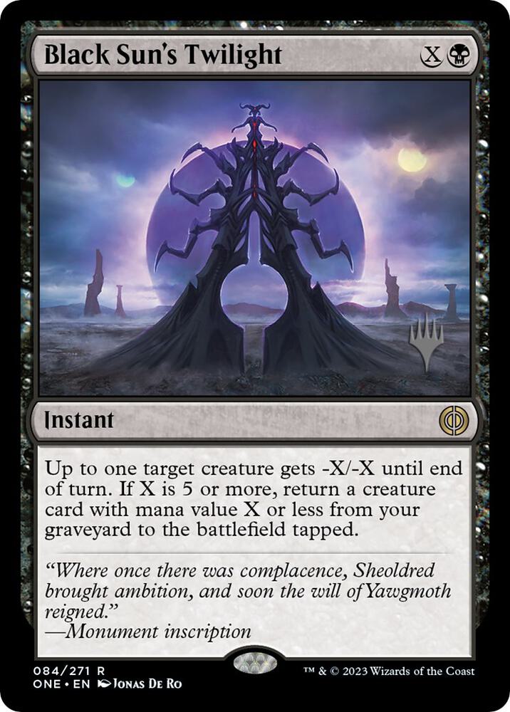 Black Sun's Twilight 84 card from Promo Pack: Phyrexia: All Will Be One