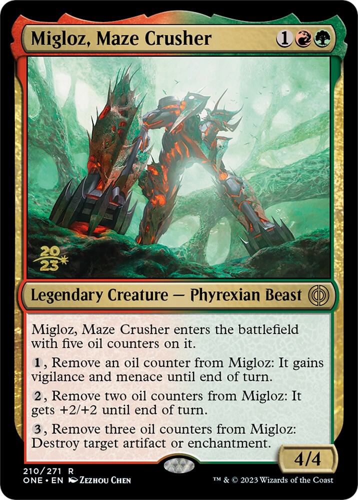 Migloz, Maze Crusher 210 card from Prerelease Cards