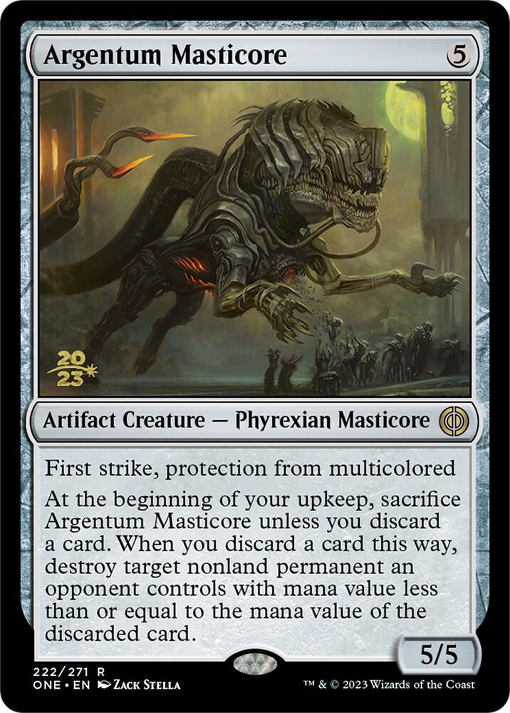 Argentum Masticore 222 card from Prerelease Cards