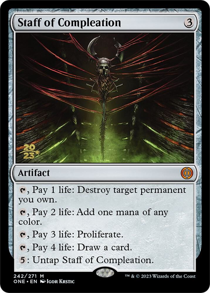 Staff of Compleation 242 card from Prerelease Cards