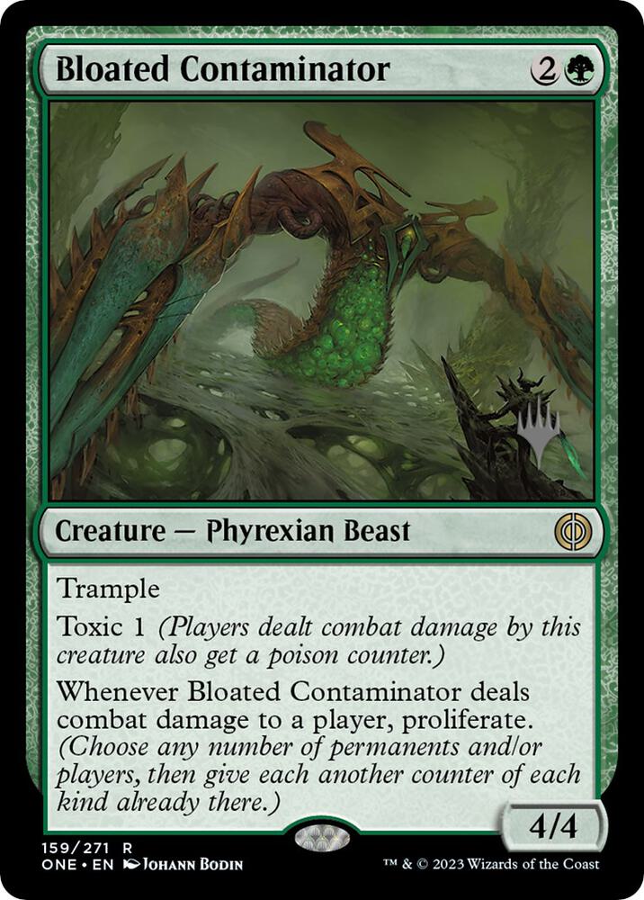 Bloated Contaminator 159 card from Promo Pack: Phyrexia: All Will Be One
