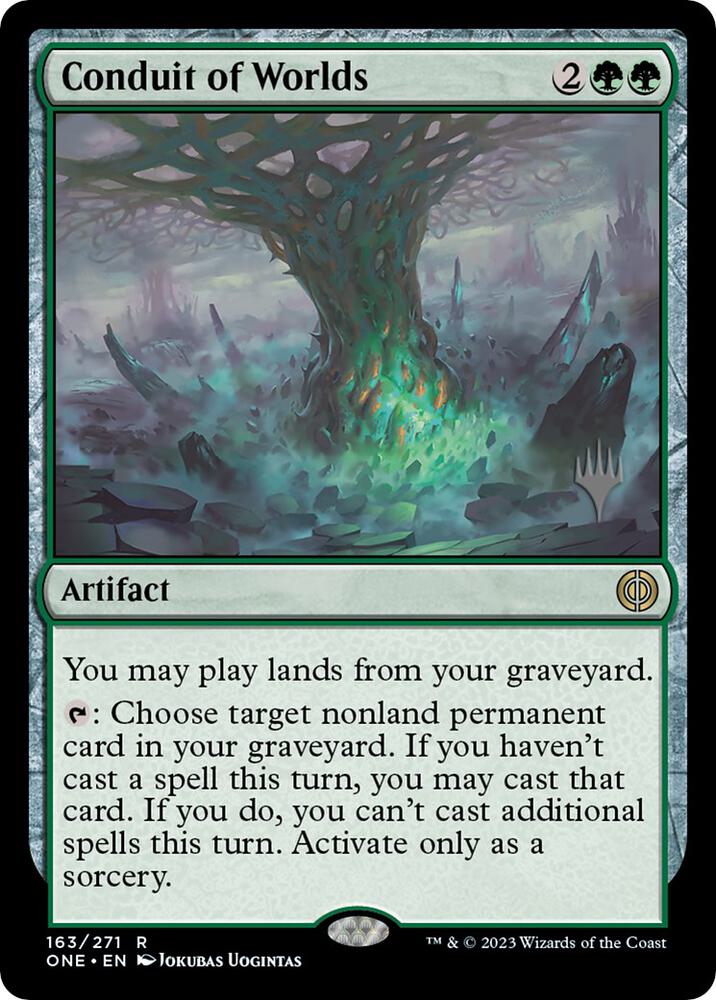 Conduit of Worlds 163 card from Promo Pack: Phyrexia: All Will Be One
