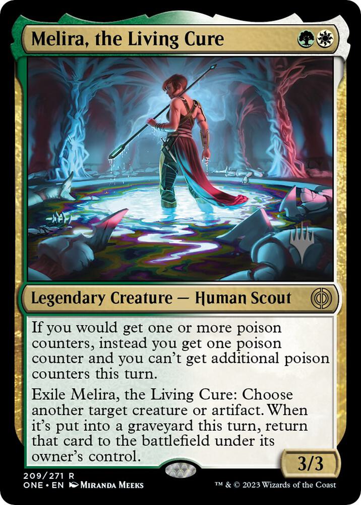 Melira, the Living Cure 209 card from Promo Pack: Phyrexia: All Will Be One