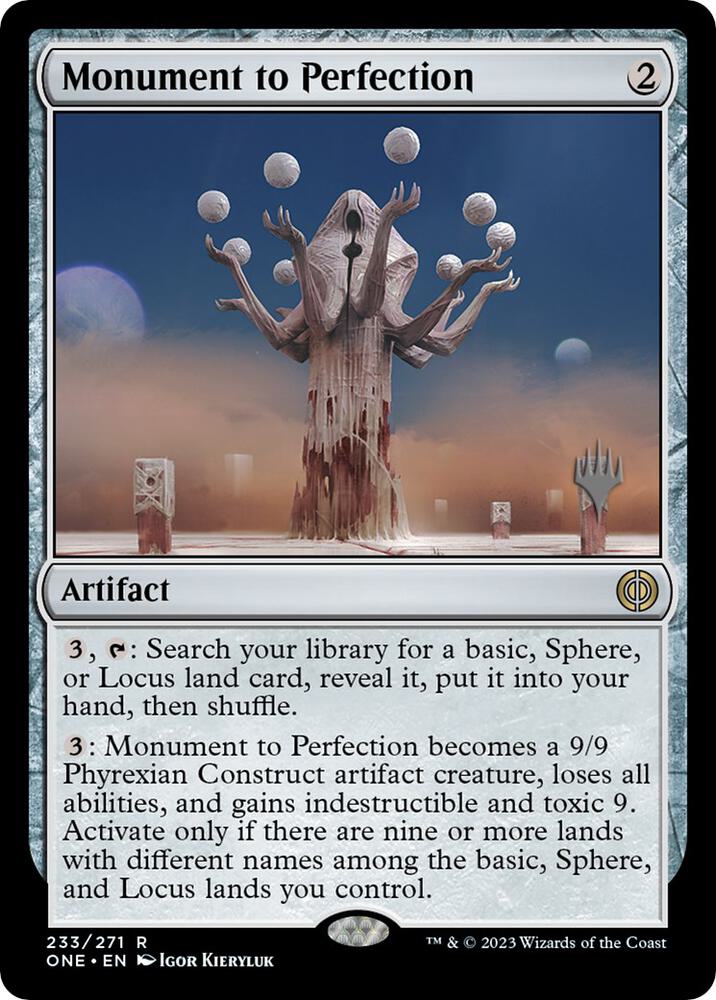 Monument to Perfection 233 card from Promo Pack: Phyrexia: All Will Be One