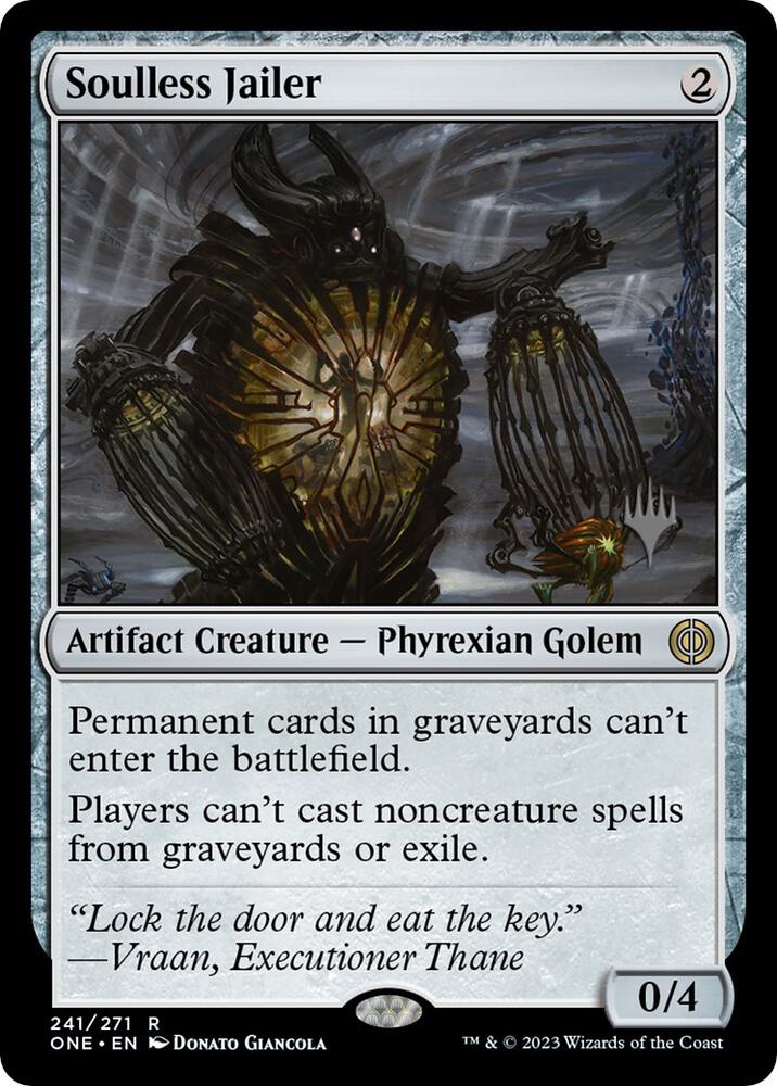 Soulless Jailer 241 card from Promo Pack: Phyrexia: All Will Be One