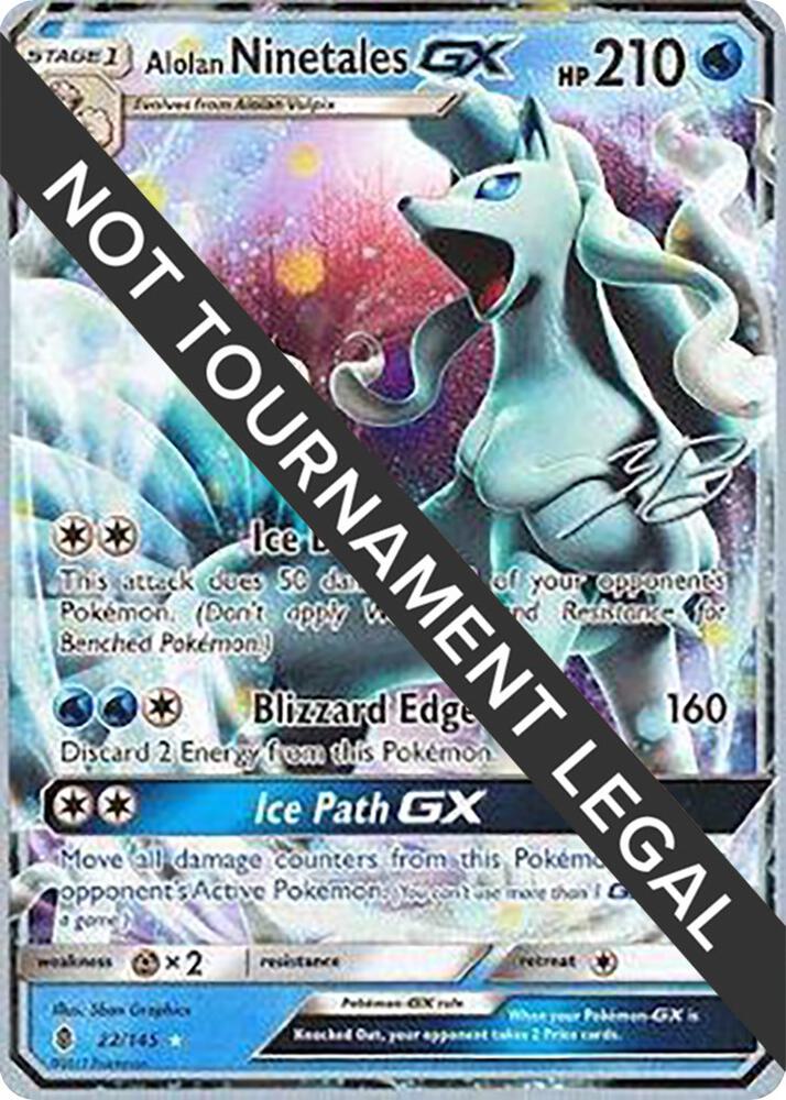 Alolan Ninetales GX - 2017 (Zachary Bokhari) 22/145 card from World Championship Decks