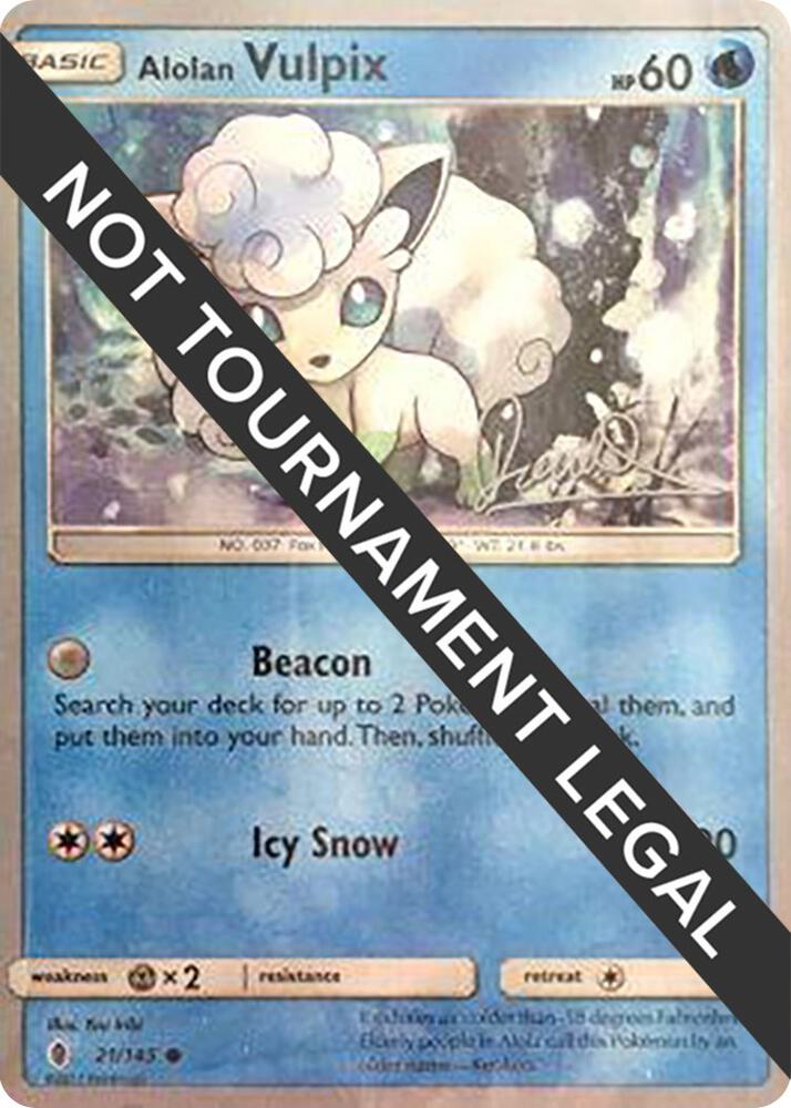 Alolan Vulpix - 2017 (Diego Cassiraga) 21/145 card from World Championship Decks