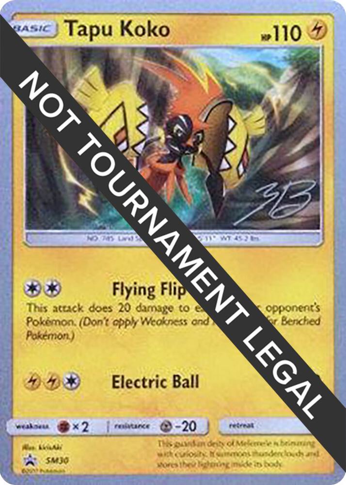 Tapu Koko - 2017 (Zachary Bokhari) SM30 card from World Championship Decks