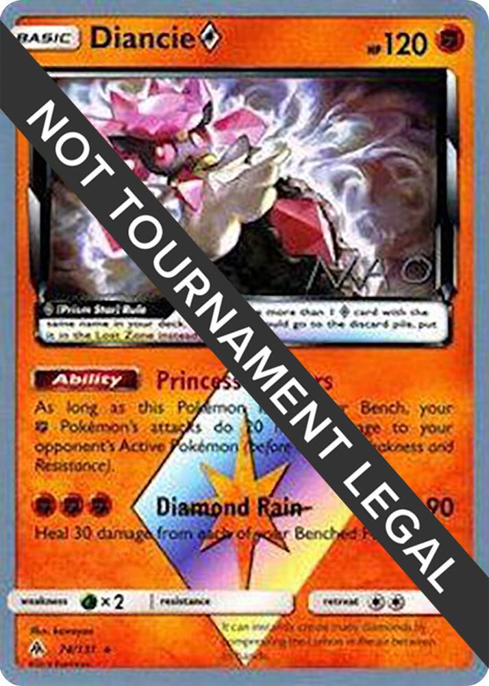 Diancie Prism Star - 2018 (Naohito Inoue) 74/131 card from World Championship Decks