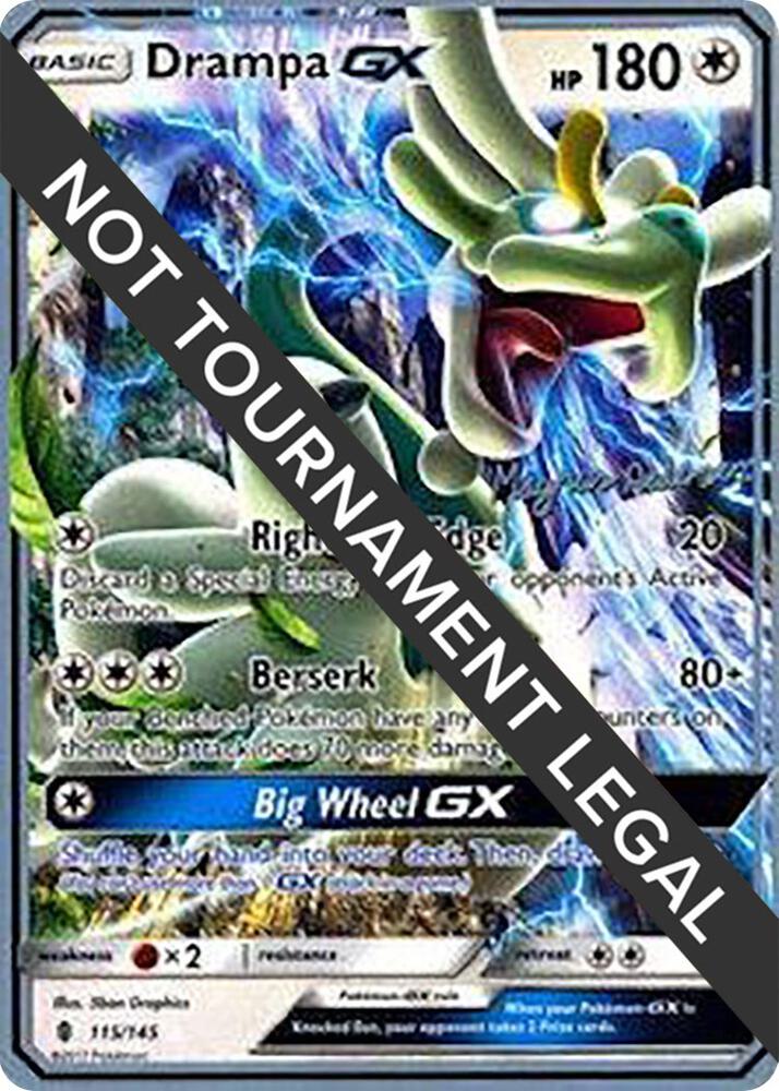 Drampa GX - 2018 (Magnus Pedersen) 115/145 card from World Championship Decks
