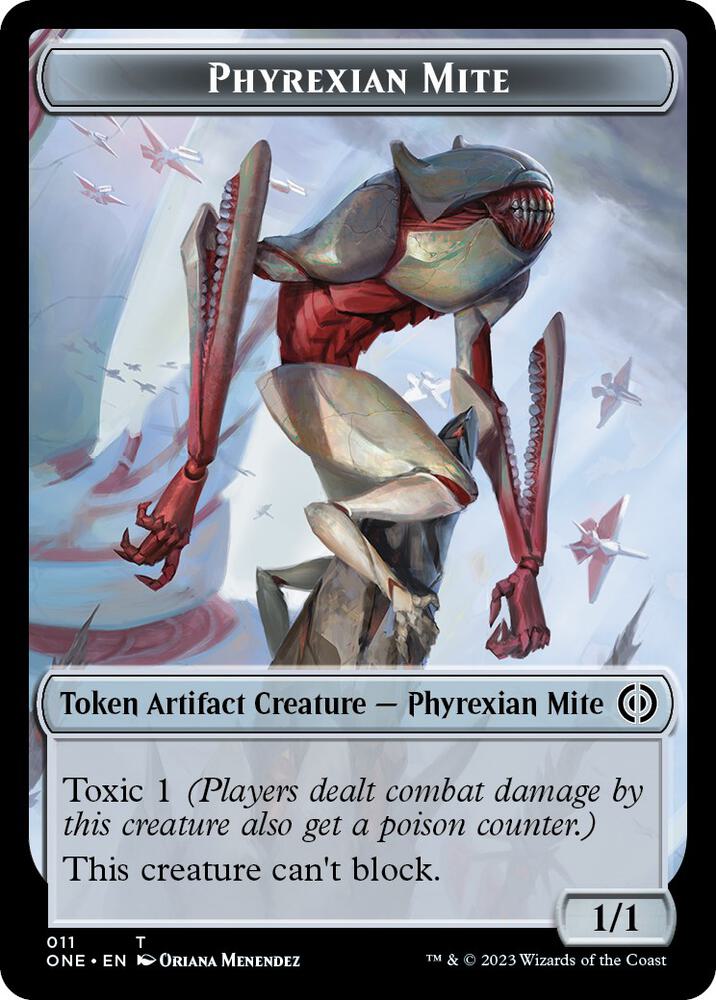 Phyrexian Mite (011) // Phyrexian Goblin Double-sided Token 11 // 3 card from Phyrexia: All Will Be One
