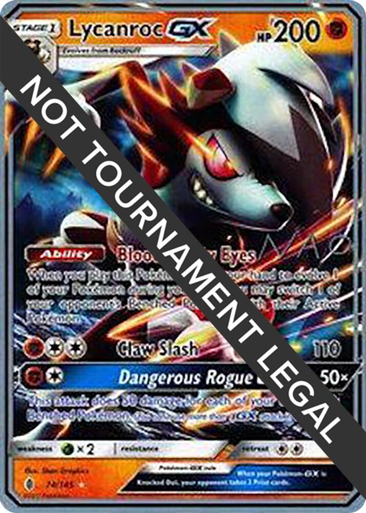 Lycanroc GX - 2018 (Naohito Inoue) 74/145 card from World Championship Decks