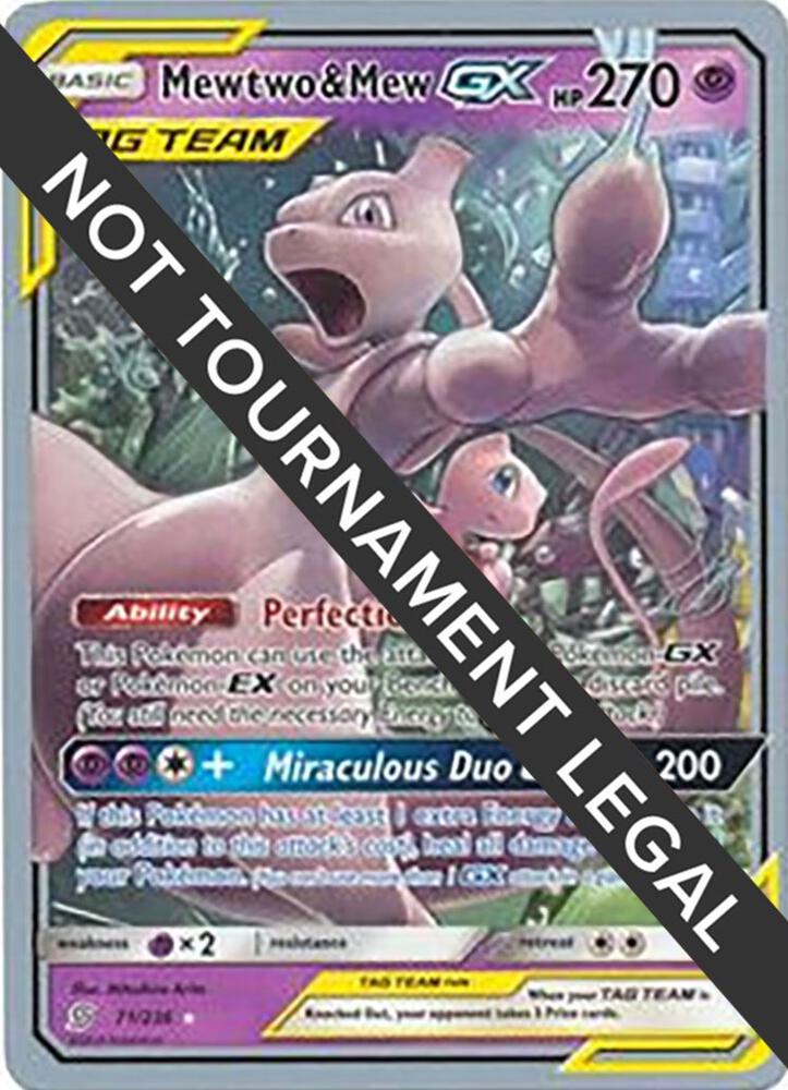 Mewtwo & Mew GX - 2019 (Henry Brand) 71/236 card from World Championship Decks
