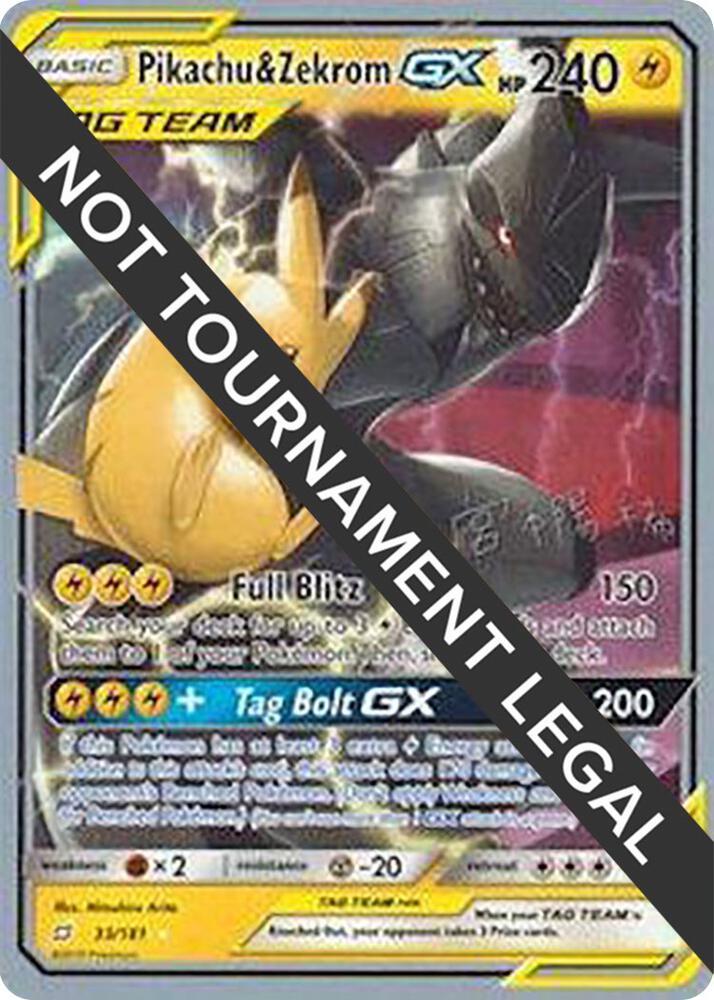 Pikachu & Zekrom GX - 2019 (Haruki Miyamoto) 33/181 card from World Championship Decks