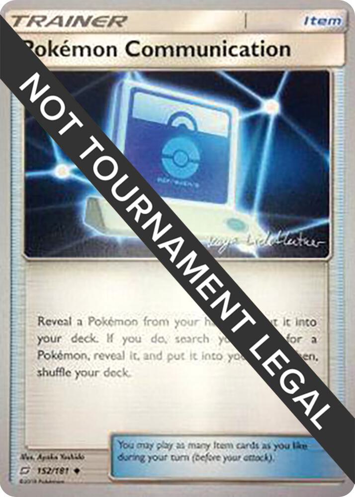 Pokemon Communication - 2019 (Kaya Lichtleitner) 152/181 card from World Championship Decks