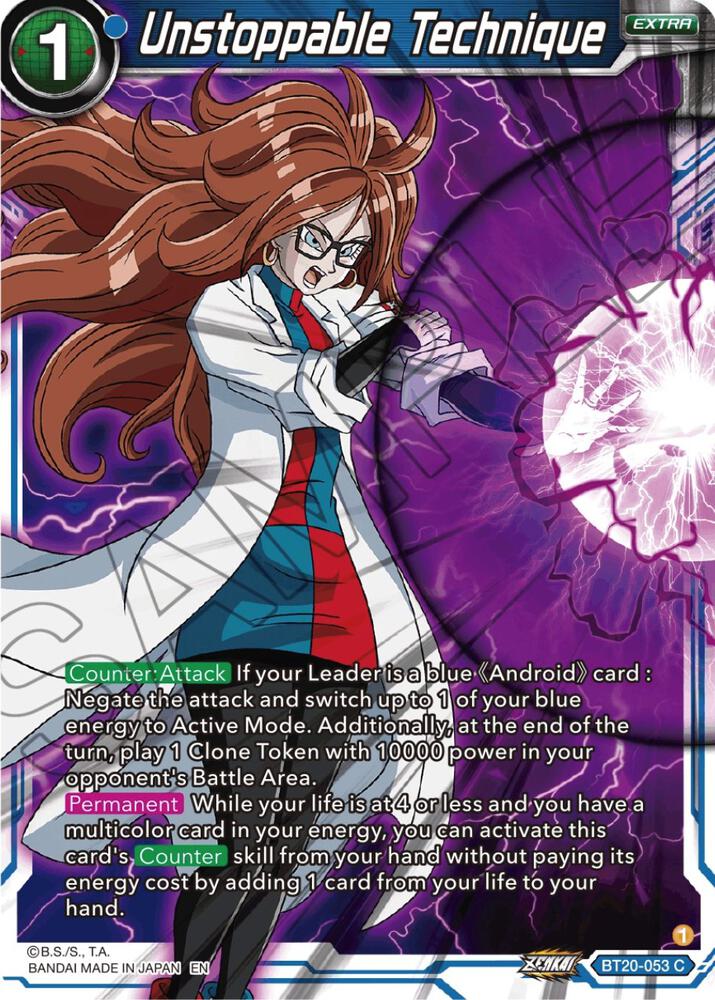 Unstoppable Technique BT20-053 card from Power Absorbed