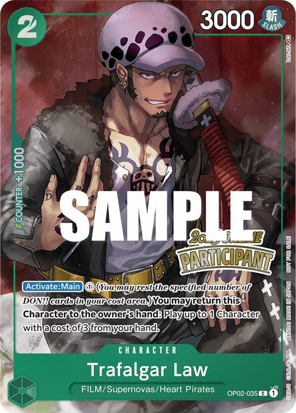 Trafalgar Law (Online Regional 2023) [Participant] OP02-035 card from One Piece Promotion Cards