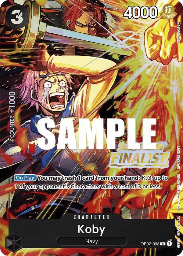 Koby (Online Regional 2023) [Finalist] OP02-098 card from One Piece Promotion Cards