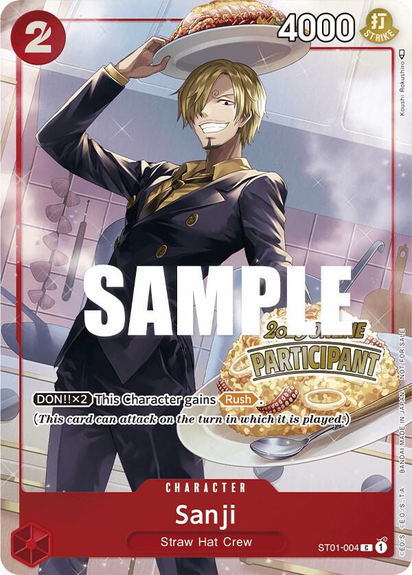 Sanji (Online Regional 2023) [Participant] ST01-004 card from One Piece Promotion Cards