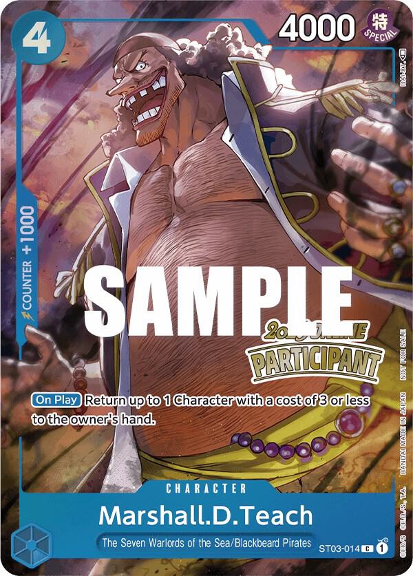 Marshall.D.Teach (Online Regional 2023) [Participant] ST03-014 card from One Piece Promotion Cards