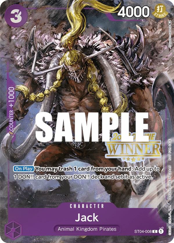 Jack (Online Regional 2023) [Winner] ST04-008 card from One Piece Promotion Cards