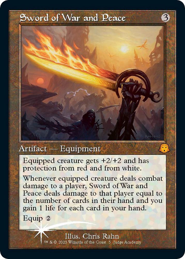 Sword of War and Peace 5 card from Judge Promos