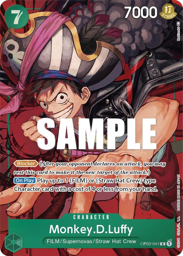 Monkey.D.Luffy (Alternate Art) OP02-041 card from Paramount War