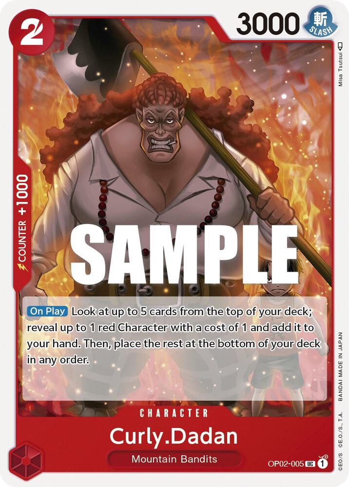 Curly.Dadan OP02-005 card from Paramount War
