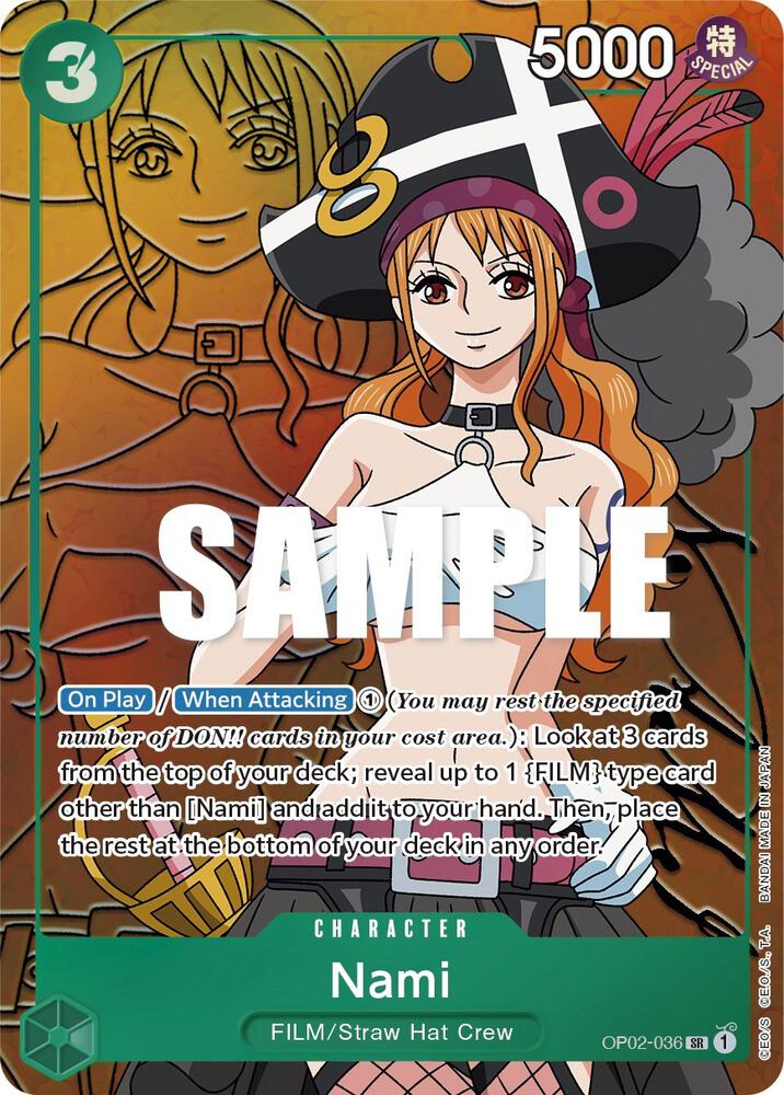 Nami (Alternate Art) OP02-036 card from Paramount War