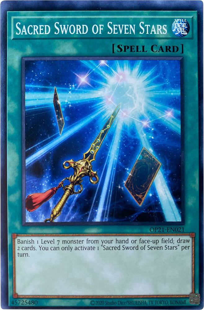 Sacred Sword of Seven Stars OP21-EN021 card from OTS Tournament Pack 21
