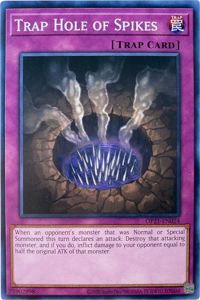 Trap Hole of Spikes OP21-EN024 card from OTS Tournament Pack 21