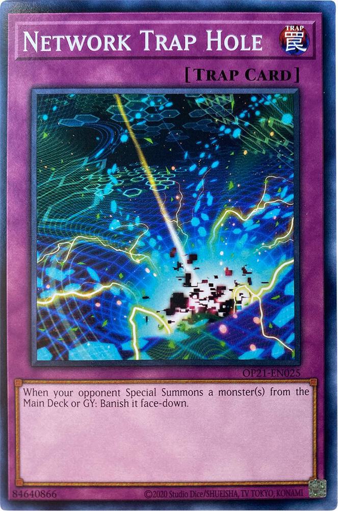 Network Trap Hole OP21-EN025 card from OTS Tournament Pack 21