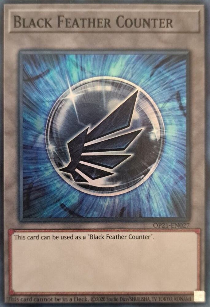 Black Feather Counter OP21-EN027 card from OTS Tournament Pack 21