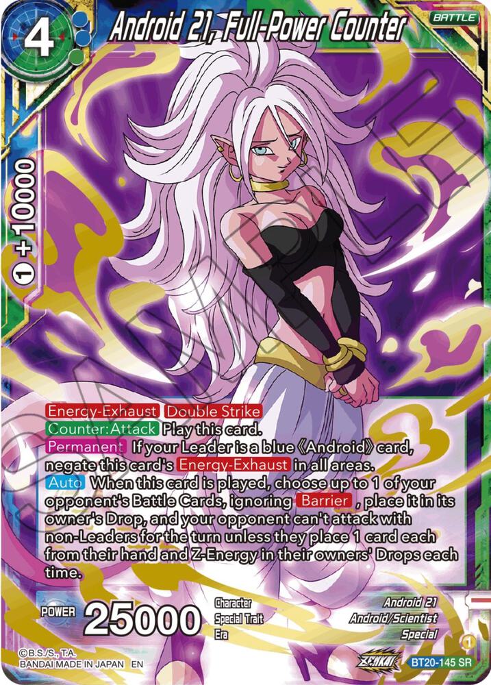 Android 21, Full-Power Counter BT20-145 card from Power Absorbed