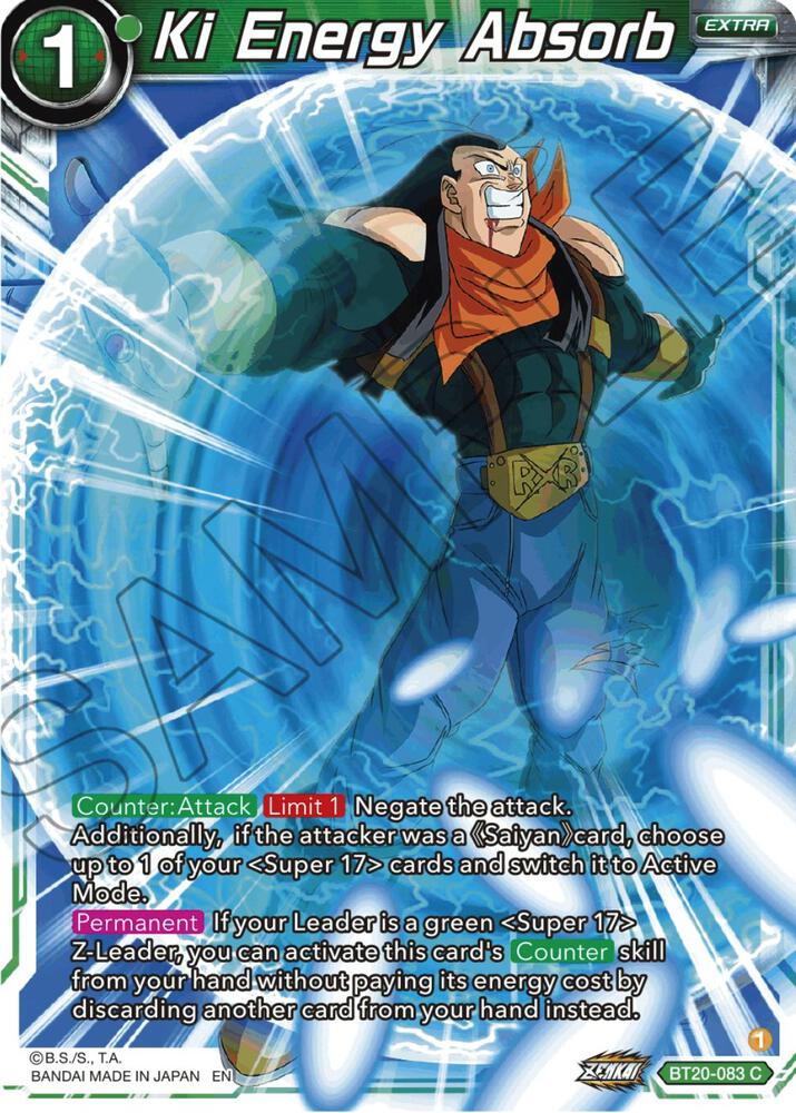 Ki Energy Absorb BT20-083 card from Power Absorbed