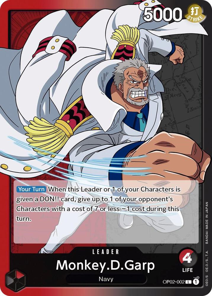 Monkey.D.Garp OP02-002 card from Paramount War