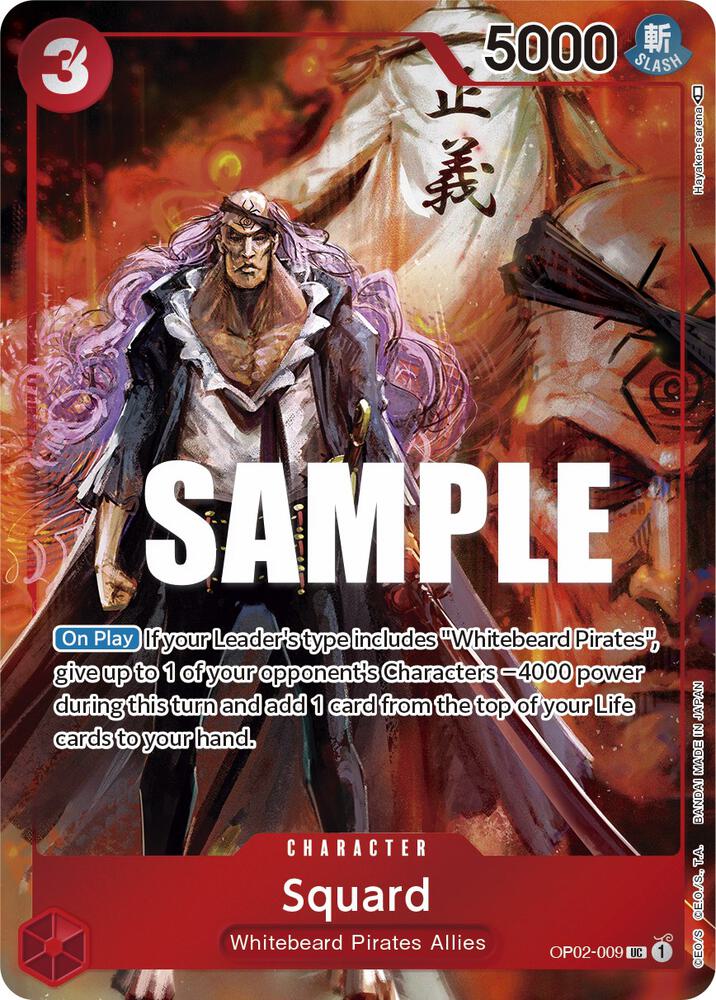 Squard (Box Topper) OP02-009 card from Paramount War