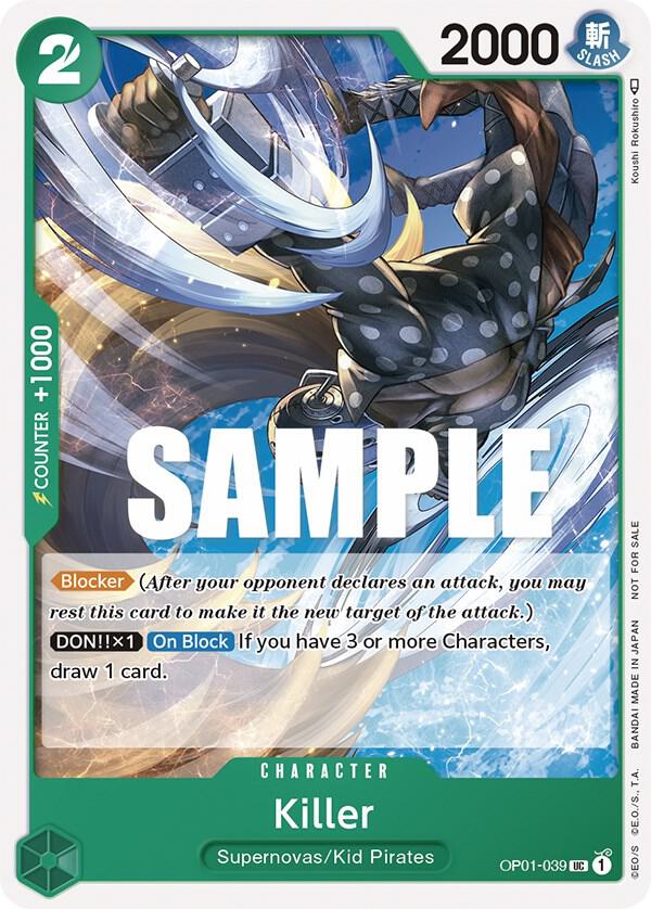 Killer (Promotion Pack 2023) OP01-039 card from One Piece Promotion Cards