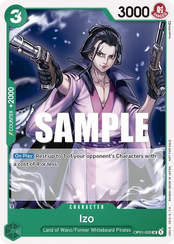 Izo (Tournament Pack Vol. 2) OP01-033 card from One Piece Promotion Cards