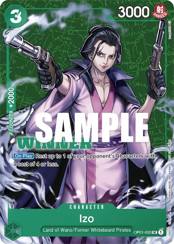 Izo (Tournament Pack Vol. 2) [Winner] OP01-033 card from One Piece Promotion Cards