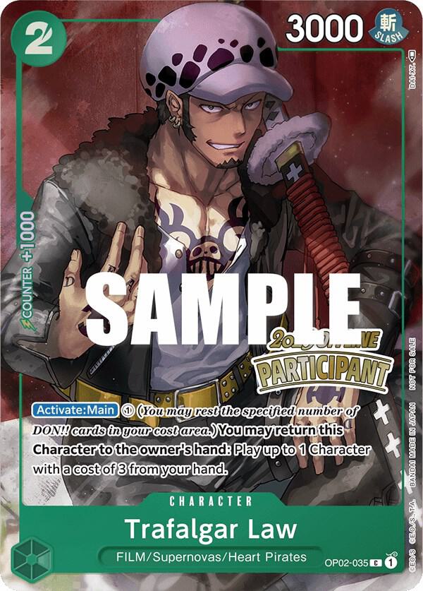 Trafalgar Law (Offline Regional 2023) [Participant] OP02-035 card from One Piece Promotion Cards