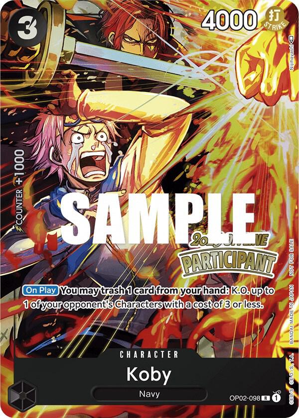 Koby (Offline Regional 2023) [Participant] OP02-098 card from One Piece Promotion Cards