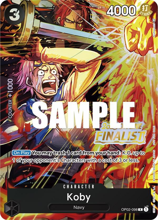 Koby (Offline Regional 2023) [Finalist] OP02-098 card from One Piece Promotion Cards