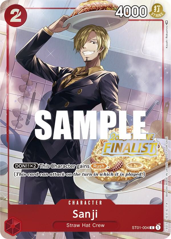 Sanji (Offline Regional 2023) [Finalist] ST01-004 card from One Piece Promotion Cards