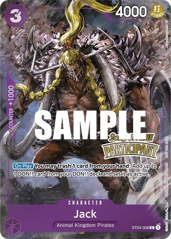 Jack (Offline Regional 2023) [Participant] ST04-008 card from One Piece Promotion Cards