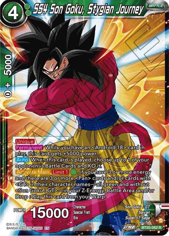 SS4 Son Goku, Stygian Journey BT20-062 card from Power Absorbed