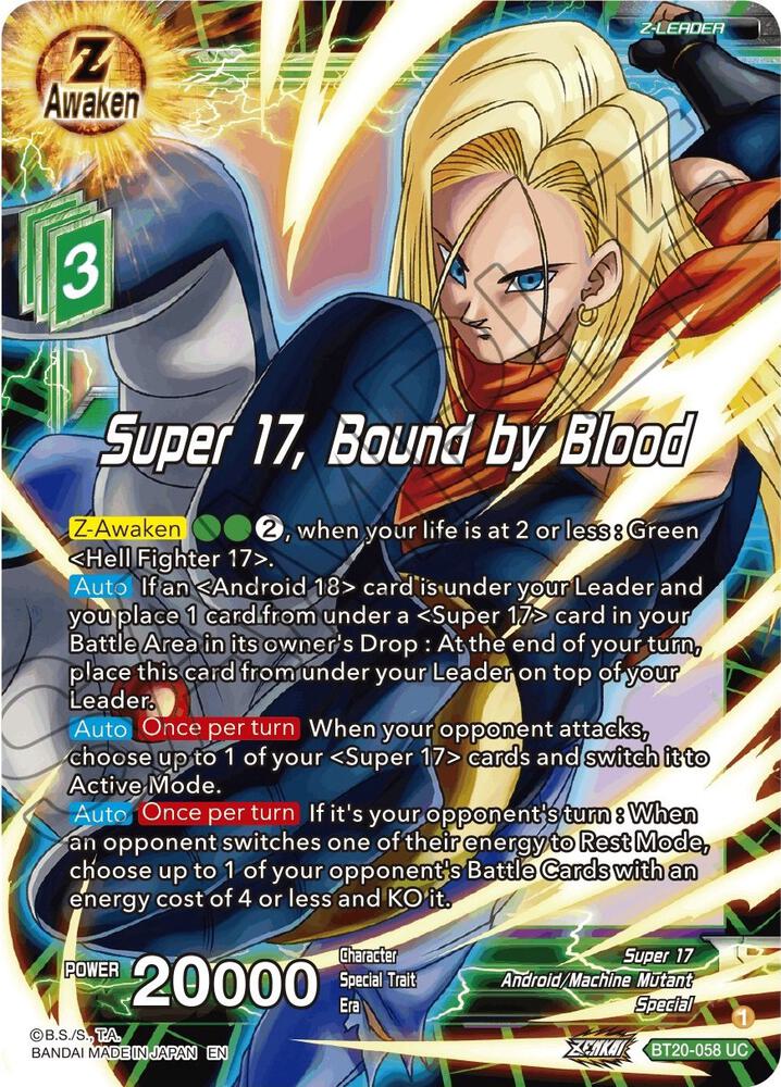 Super 17, Bound by Blood BT20-058 card from Power Absorbed