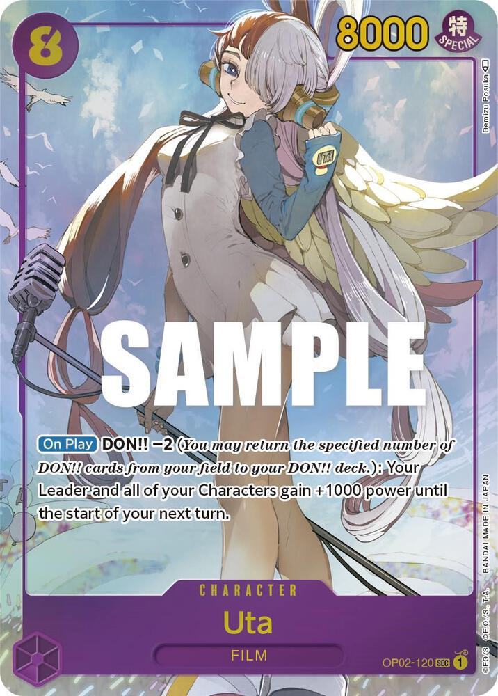 Uta (Alternate Art) OP02-120 card from Paramount War